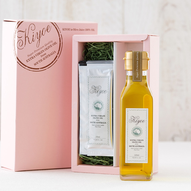 オリーブジュース100%オイル<キヨエ>120ml×1、小袋×6個